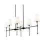 Millennium Lighting Adorra 6 Light 48" Wide Linear Chandelier Matte Black