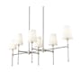 Millennium Lighting Adorra 6 Light 48" Wide Linear Chandelier Polished Nickel