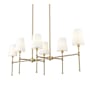Millennium Lighting Adorra 6 Light 48" Wide Linear Chandelier Vintage Brass