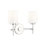Millennium Lighting Keylee 2 Light 16" Wide Vanity Light Polished Nickel