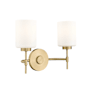 Millennium Lighting Keylee 2 Light 16" Wide Vanity Light Vintage Brass
