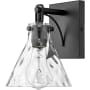 Millennium Lighting Barlon 9" Tall Bathroom Sconce with Water Glass Shade Matte Black