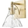 Millennium Lighting Barlon 9" Tall Bathroom Sconce with Water Glass Shade Vintage Brass
