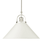Millennium Lighting Artistan 18" Wide Pendant Polished Nickel / Matte White