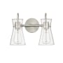 Millennium Lighting Camellia 2 Light 14" Wide Vanity Light Brushed Nickel