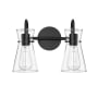 Millennium Lighting Camellia 2 Light 14" Wide Vanity Light Matte Black