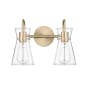 Millennium Lighting Camellia 2 Light 14" Wide Vanity Light Modern Gold