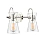 Millennium Lighting Camellia 2 Light 14" Wide Vanity Light Polished Nickel