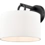 Millennium Lighting Braxstan 10" Tall Wall Sconce with Linen Shade Matte Black