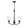 Millennium Lighting Caily 3 Light 21" Wide Chandelier Matte Black