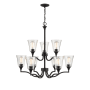 Millennium Lighting Caily 9 Light 32" Wide Chandelier Matte Black
