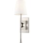Millennium Lighting 20" Tall Wall Sconce with Linen Shade - ADA Compliant Brushed Nickel