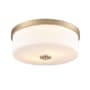 Millennium Lighting Laphia 2 Light 14" Wide Flush Mount Drum Ceiling Fixture Modern Gold