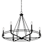 Millennium Lighting Jody 6 Light 33" Wide Pillar Candle Style Chandelier Matte Black