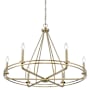 Millennium Lighting Jody 6 Light 33" Wide Pillar Candle Style Chandelier Vintage Brass