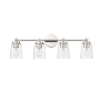 Millennium Lighting Lauryn 4 Light 31" Wide Vanity Light with Seedy Glass Shades Polished Nickel