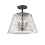 Millennium Lighting Saben 3 Light 15" Wide Semi-Flush Ceiling Fixture Matte Black