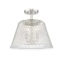 Millennium Lighting Saben 3 Light 15" Wide Semi-Flush Ceiling Fixture Polished Nickel
