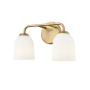 Millennium Lighting Norah 2 Light 15" Wide Vanity Light Vintage Brass