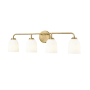 Millennium Lighting Norah 4 Light 32" Wide Vanity Light Vintage Brass