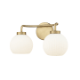 Millennium Lighting Oprah 2 Light 15" Wide Vanity Light Vintage Brass
