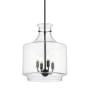 Millennium Lighting Mahannah 4 Light 15" Wide Taper Candle Pendant Matte Black