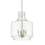 Millennium Lighting Mahannah 4 Light 15" Wide Taper Candle Pendant Modern Gold