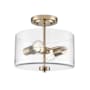 Millennium Lighting Verlana 2 Light 11" Wide Semi-Flush Drum Ceiling Fixture Modern Gold