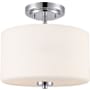 Millennium Lighting Verlana 2 Light 11" Wide Semi-Flush Drum Ceiling Fixture Chrome
