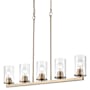 Millennium Lighting Verlana 5 Light 35" Wide Linear Chandelier Modern Gold