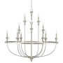 Millennium Lighting Emery 12 Light 40" Wide Taper Candle Style Chandelier Brushed Nickel