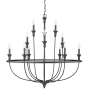 Millennium Lighting Emery 12 Light 40" Wide Taper Candle Style Chandelier Matte Black