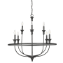 Millennium Lighting Emery 8 Light 34" Wide Taper Candle Style Chandelier Matte Black