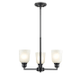 Millennium Lighting Amberle 3 Light 20" Wide Chandelier Matte Black