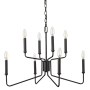 Millennium Lighting Raven 8 Light 28" Wide Taper Candle Style Chandelier Matte Black