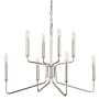 Millennium Lighting Raven 8 Light 28" Wide Taper Candle Style Chandelier Polished Nickel