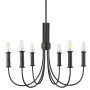 Millennium Lighting Potiss 6 Light 26" Wide Taper Candle Style Chandelier Matte Black
