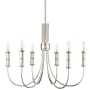 Millennium Lighting Potiss 6 Light 26" Wide Taper Candle Style Chandelier Polished Nickel