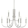 Millennium Lighting Potiss 9 Light 34" Wide Taper Candle Style Chandelier Polished Nickel