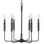 Millennium Lighting Savanne 6 Light 24" Wide Taper Candle Style Chandelier Matte Black