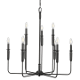 Millennium Lighting Savanne 9 Light 32" Wide Taper Candle Style Chandelier Matte Black