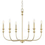 Millennium Lighting Savanne 6 Light 28" Wide Taper Candle Style Chandelier Vintage Brass