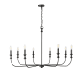 Millennium Lighting Savanne 8 Light 48" Wide Taper Candle Style Chandelier Matte Black