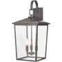 Millennium Lighting Fetterton 3 Light 24" Tall Outdoor Wall Sconce Powder Coat Bronze