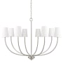 Millennium Lighting Kandor 8 Light 38" Wide Chandelier Brushed Nickel
