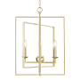 Millennium Lighting Nellis 4 Light 20" Wide Taper Candle Pendant Modern Gold