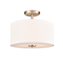 Millennium Lighting Guyten 2 Light 13" Wide Semi-flush Drum Ceiling Fixture Modern Gold