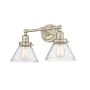 Millennium Lighting Eyden 2 Light 18" Wide Vanity Light Modern Gold