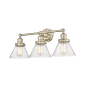Millennium Lighting Eyden 3 Light 26" Wide Vanity Light Modern Gold
