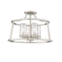 Millennium Lighting Errol 4 Light 18" Wide Semi-Flush Ceiling Fixture Brushed Nickel